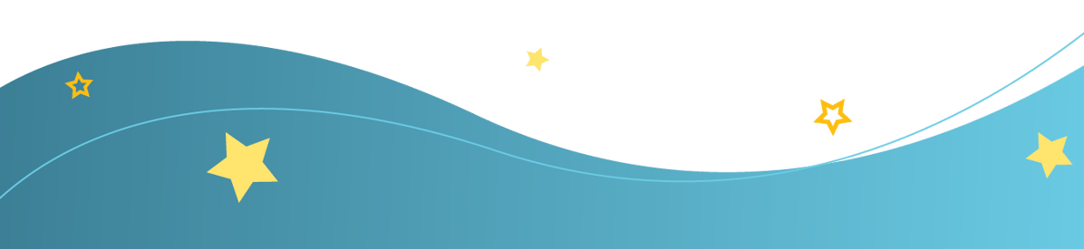Gradient blue background with yellow stars