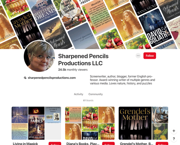 A Pinterest board for self-publishers.
